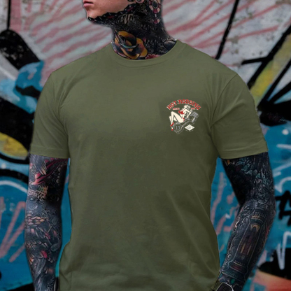 HOT RODDING Sexy Lady Black Print T-shirt