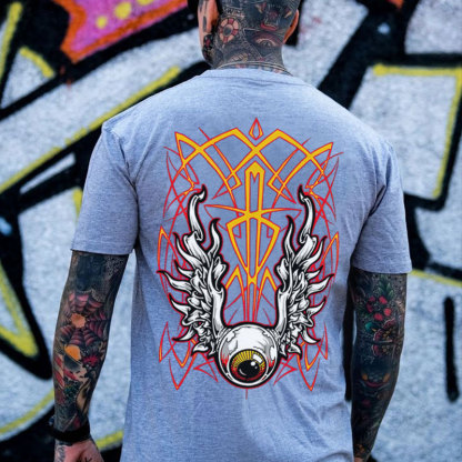 Eye Of Cthulhu Phantom Pinstripe Print Men's T-shirt