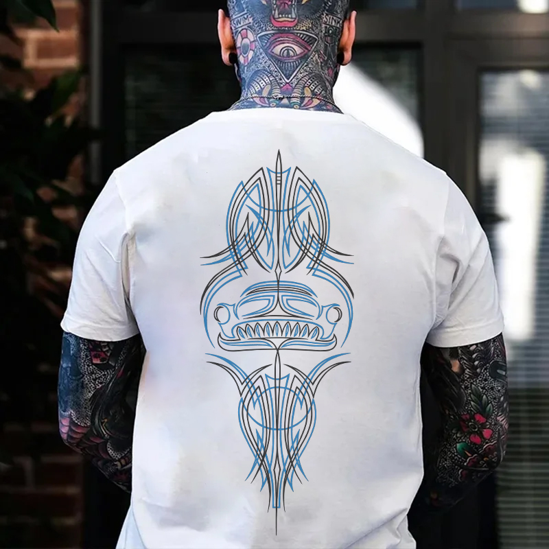 Phantom Pinstripe Classic Car Speed Totem Print Men's T-shirt
