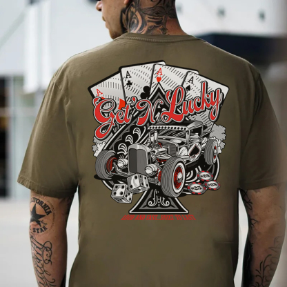GET'N LUCKY Classic Car Print Men's T-shirt