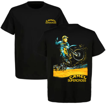 Camel Supercross Printed Unisex Oversized T-shirt