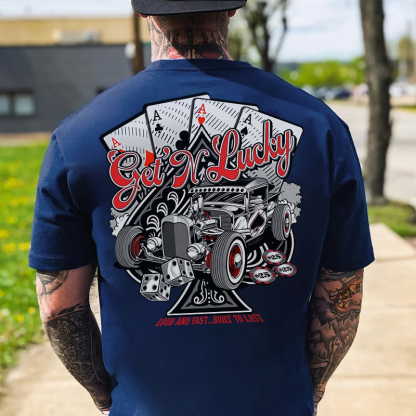 GET'N LUCKY Classic Car Print Men's T-shirt