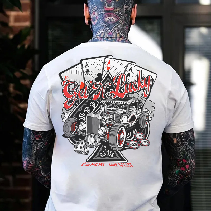 GET'N LUCKY Classic Car Print Men's T-shirt