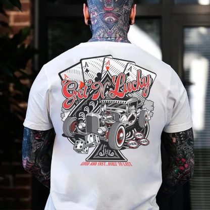 GET'N LUCKY Classic Car Print Men's T-shirt