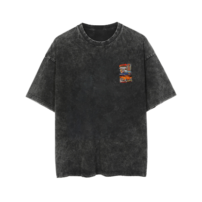 GRAND NATIONAL Classic Car Print Men's Washed T-shirt