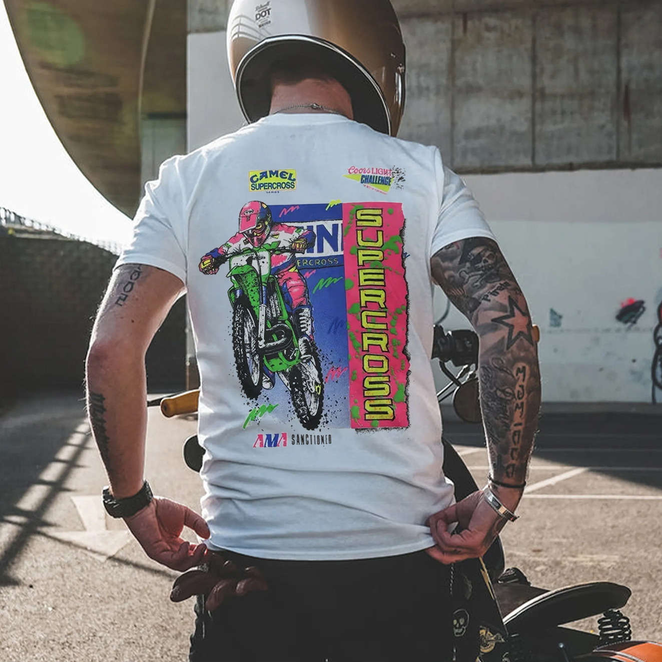 Camel Supercross Printed Men's T-shirt