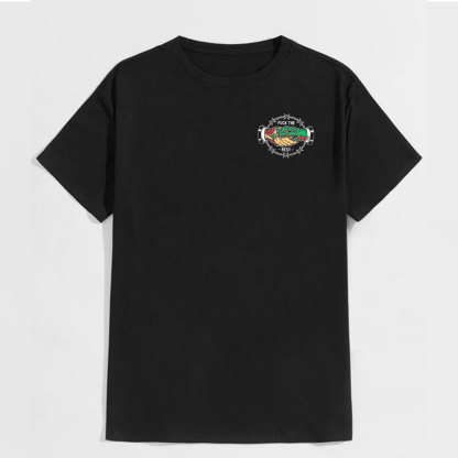 SUPPORT THOSE THAT SUPPORT YOU Snake Graphic Print T-shirt