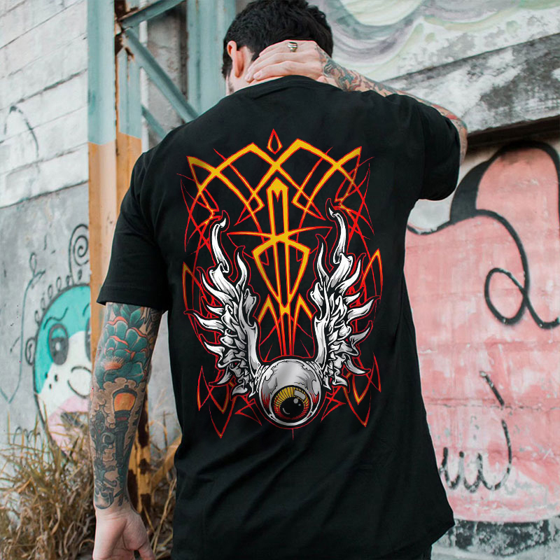 Eye Of Cthulhu Phantom Pinstripe Print Men's T-shirt