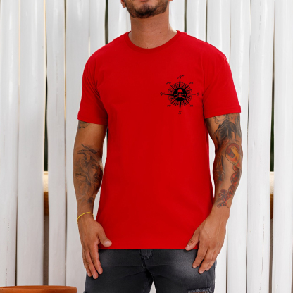 Skull With Beacon White Print T-shirt