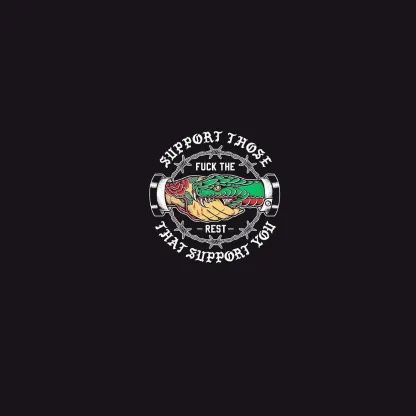 SUPPORT THOSE THAT SUPPORT YOU Snake Graphic Print T-shirt