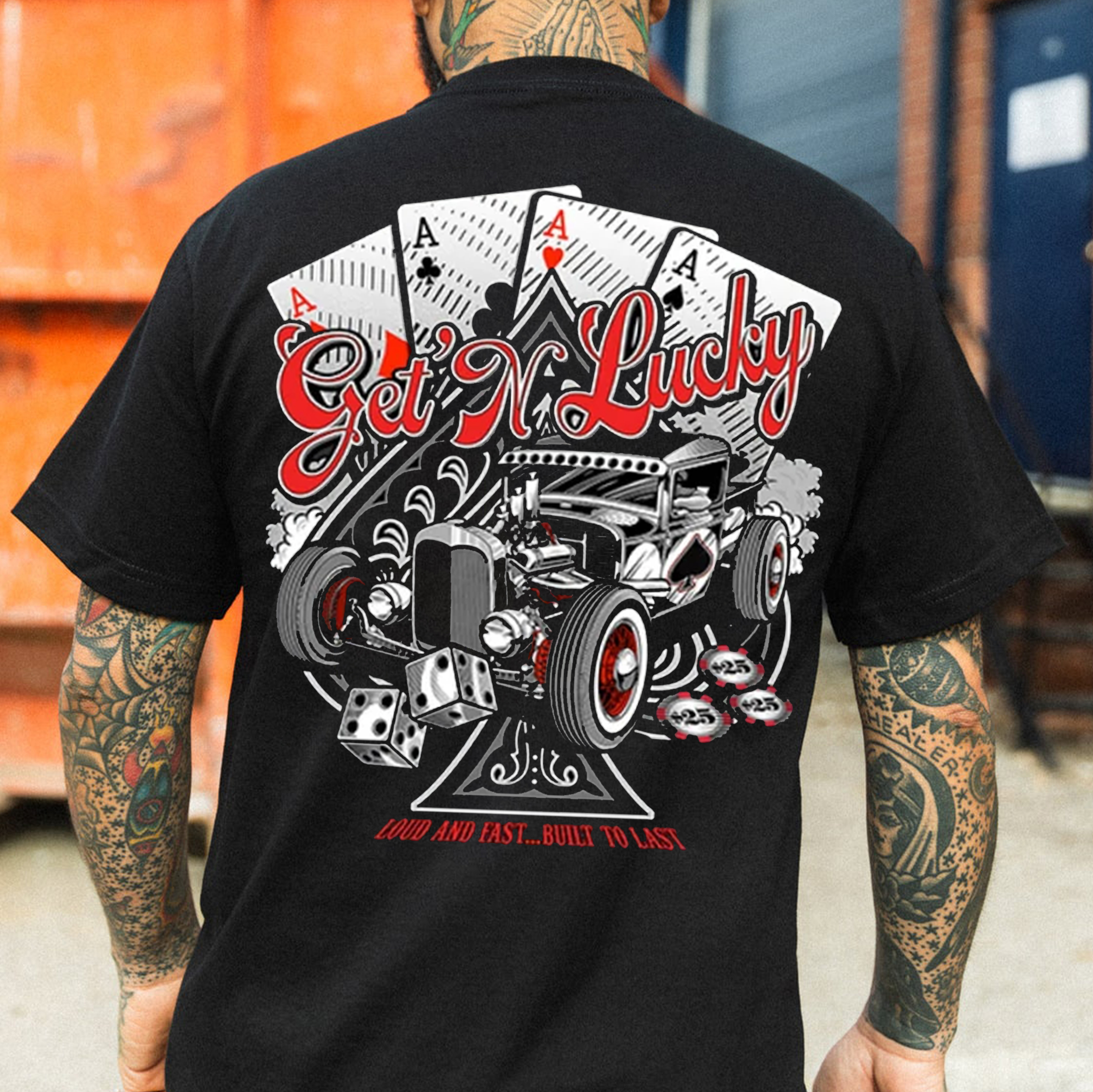 GET'N LUCKY Classic Car Print Men's T-shirt