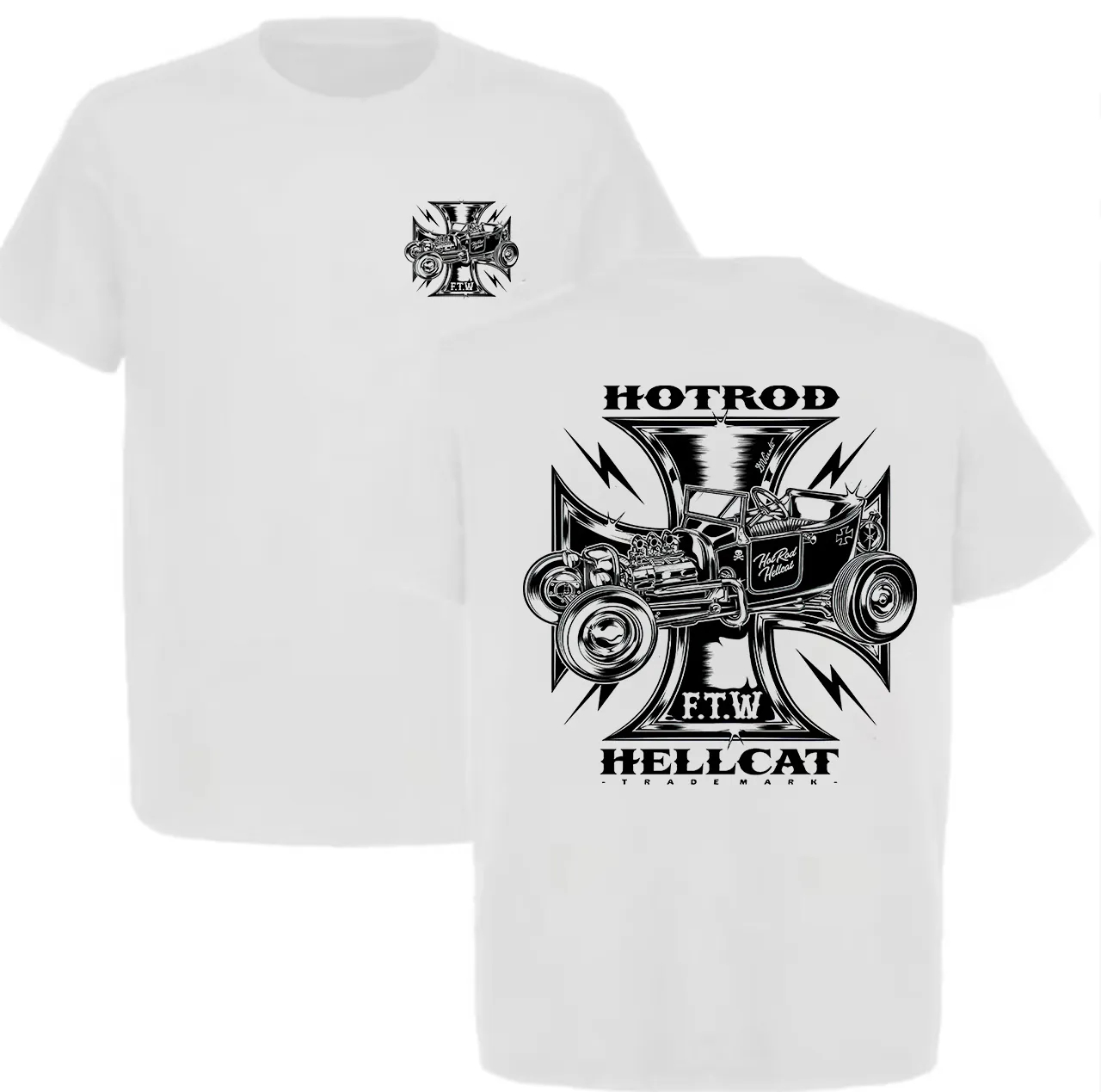 Hotrod F.T.W Hellcat Printed Unisex Oversized T-shirt