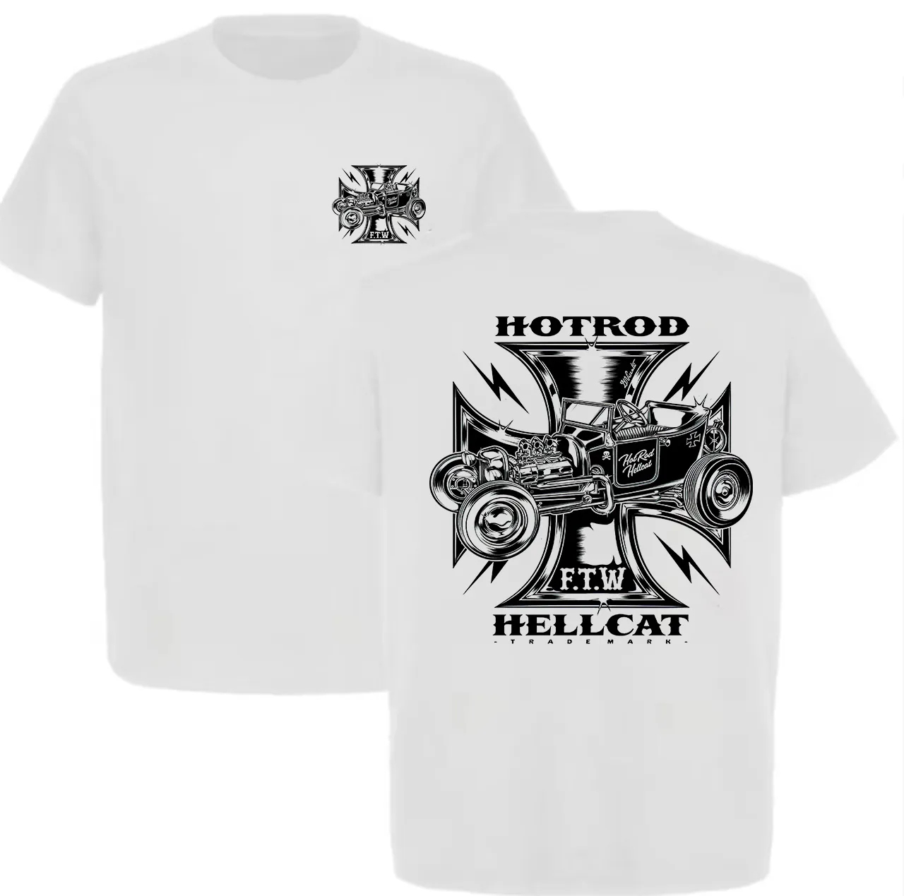 Hotrod F.T.W Hellcat Printed Unisex Oversized T-shirt
