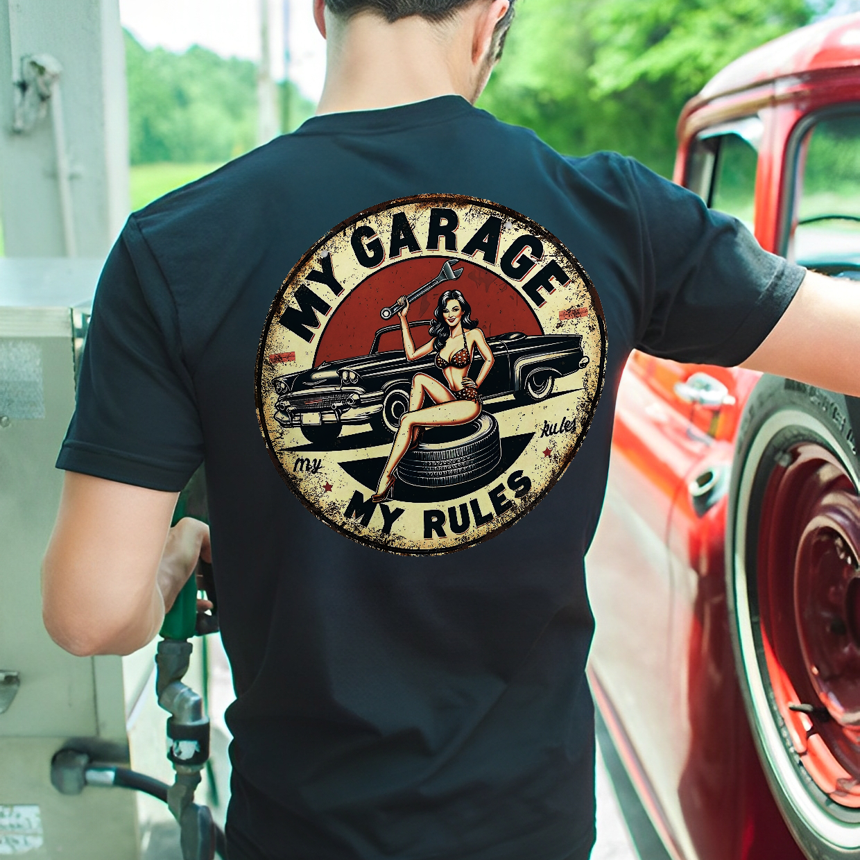 My Garage My Rules Printed Men's T-shirt
