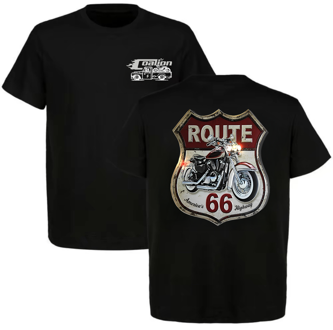 Route 66 American's Highway Printed Men's T-shirt