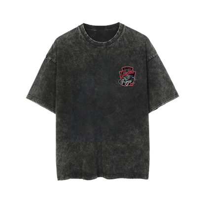 HOT ROAD GASOLINE RACER Classic Car Print Men's Washed T-shirt