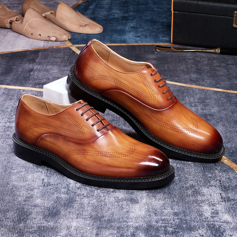 Men's Brogue-Style Oxford Shoes