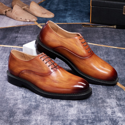 Men's Brogue-Style Oxford Shoes