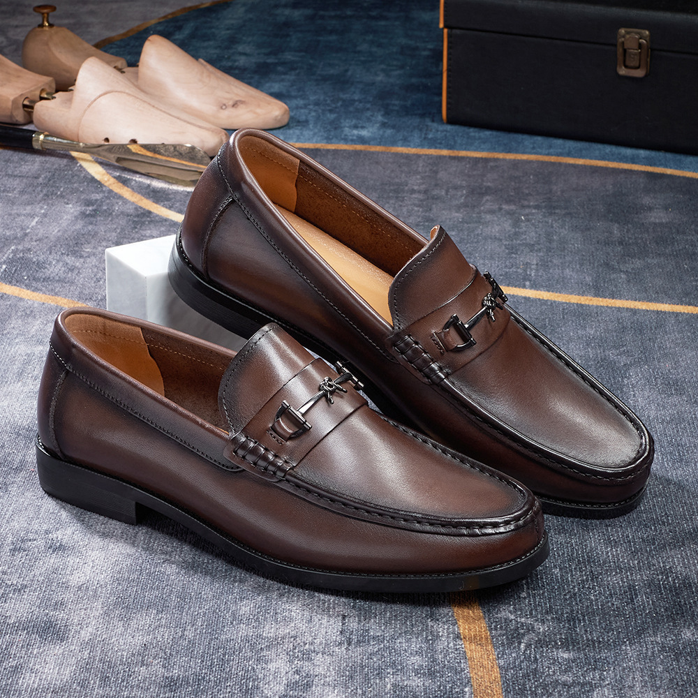 Men's Classic Comfortable Casual Metal Buckle Loafers