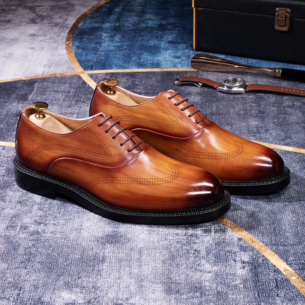 Men's Brogue-Style Oxford Shoes