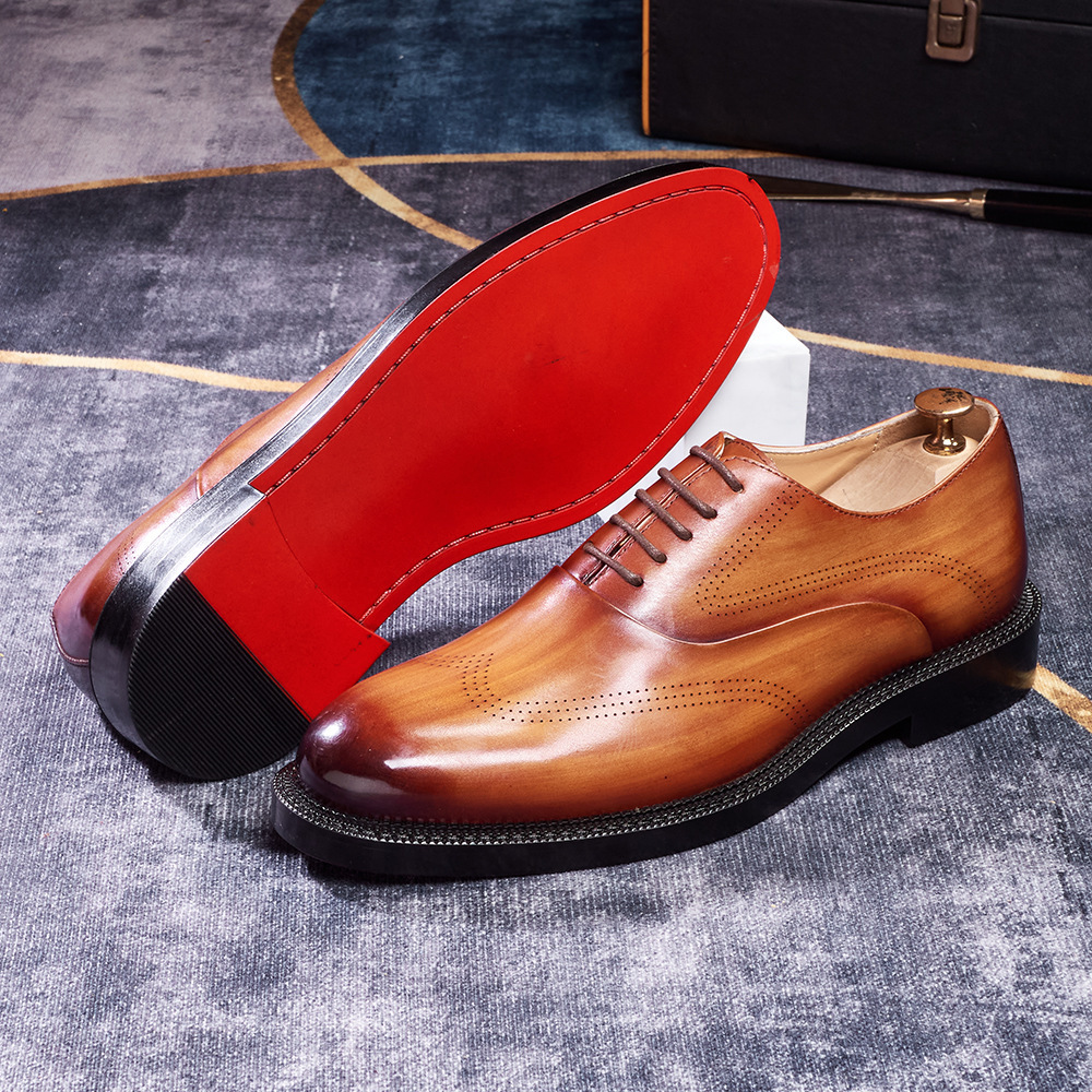 Men's Brogue-Style Oxford Shoes