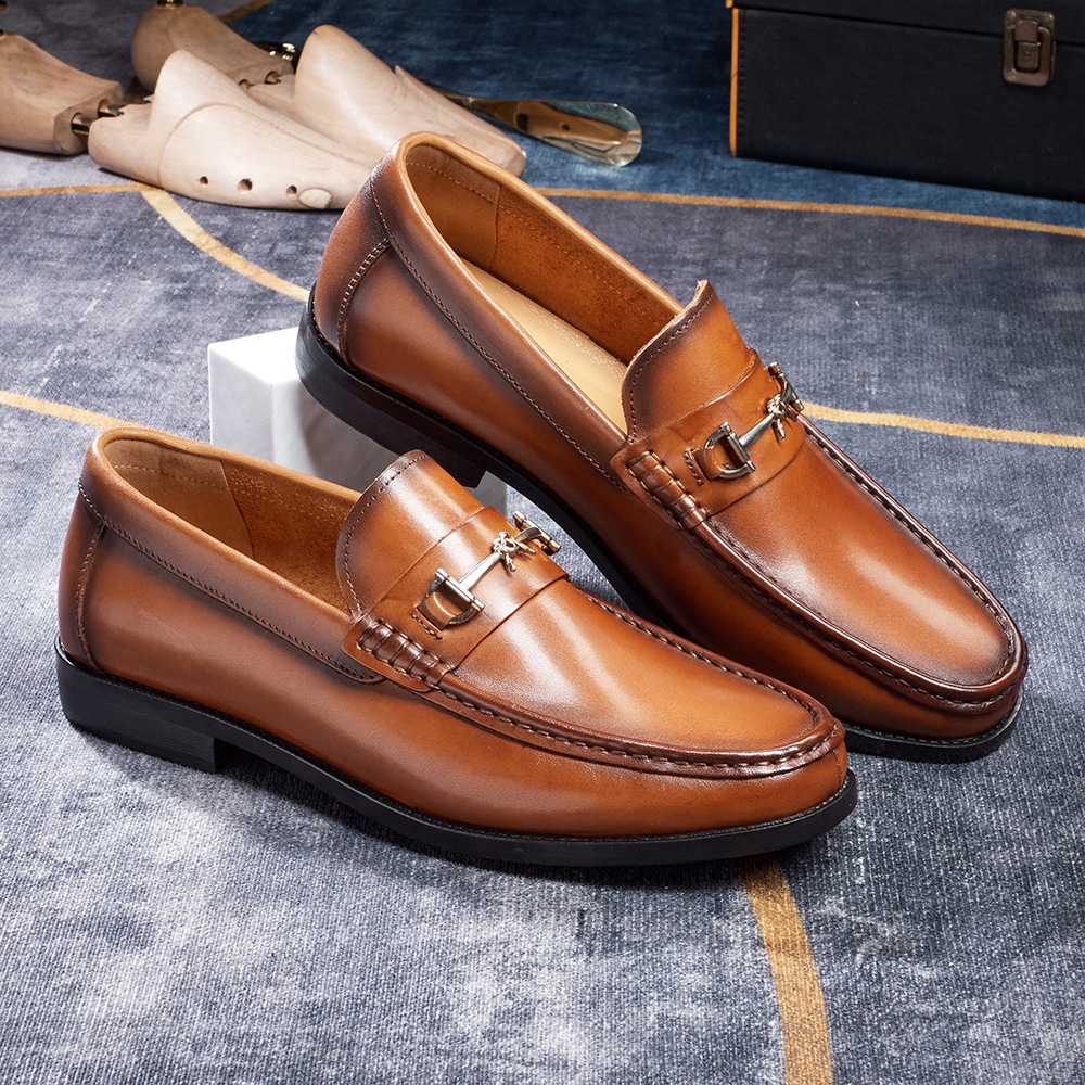 Men's Classic Comfortable Casual Metal Buckle Loafers