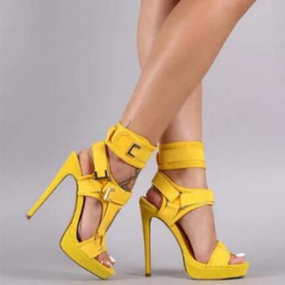 SHOEVIOLET™Stylish Buckle Ankle-Wrap High Heels