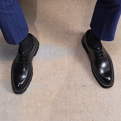 Men's Genuine Leather Business-Casual Platform Derby Shoes