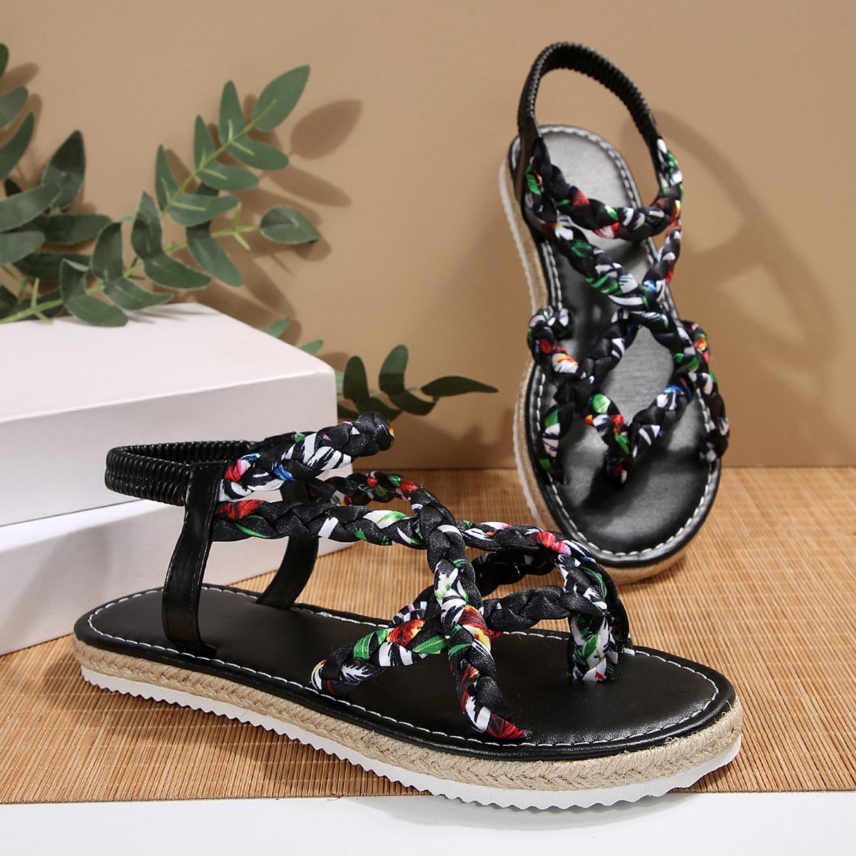 SHOEVIOLET™Flat Braided Strap Women's Sandals