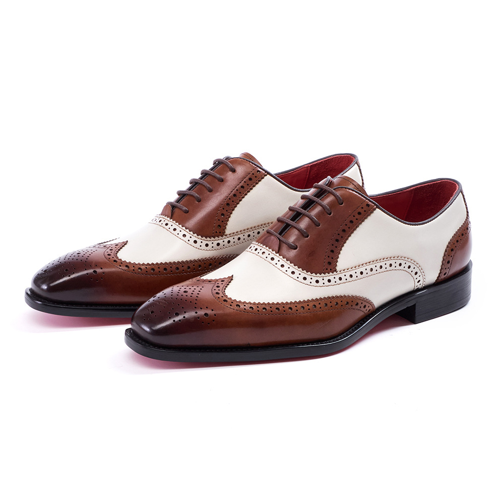 Men's Spring/Summer Brogue Leather Casual Oxford Shoes