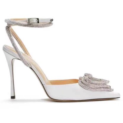 SHOEVIOLET™Love Shape Rhinestone High Heels Sandals Shiny