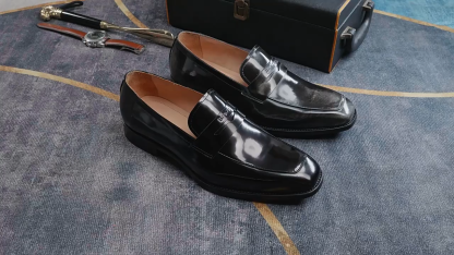Men's handmade high-quality genuine leather loafers