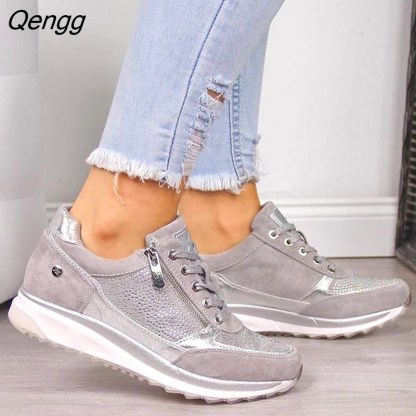 SHOEVIOLET™New style fashion flat shoes zipper lace up comfortable women's casual shoes