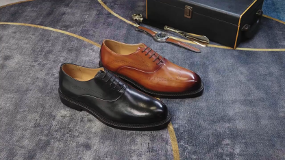 Men's Brogue-Style Oxford Shoes