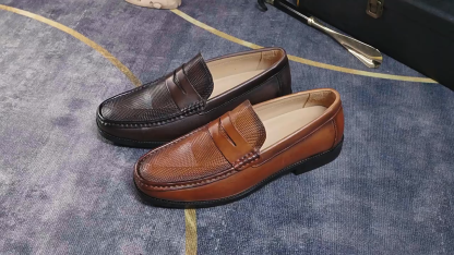 Men's Penny Loafers  Autumn Breathable Business Casual Leather Shoes