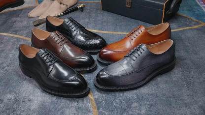 Derby shoes Men's genuine leather cowhide handmade leather shoes