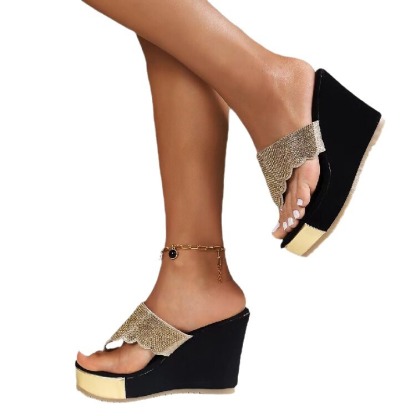 SHOEVIOLET™Shoeviolet Shoeviolet New Large Size Women's Shoes Women's Sandals Shoes Outside The Wedge Heel High Heel Fish Mouth Sandal Summer