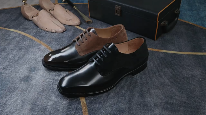 New men's spring and autumn formal patchwork leather shoes