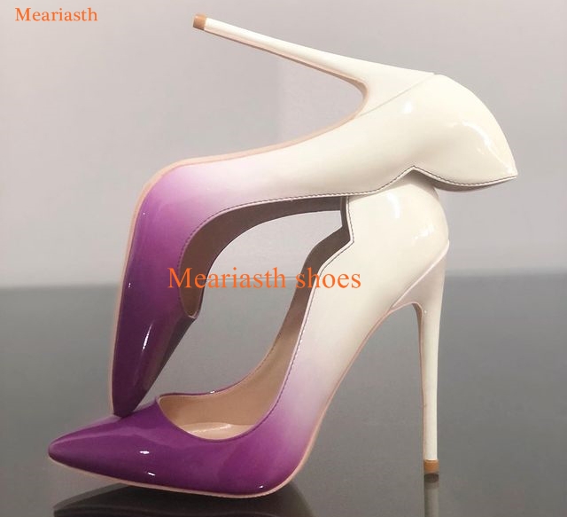 SHOEVIOLET™Shoeviolet Colors Women Pumps 2023 New Pointed Toe Fashion High Heel Shoes Ladies Stiletto Party Evening Dress Shoes 8cm 12cm Plus 44 703-0