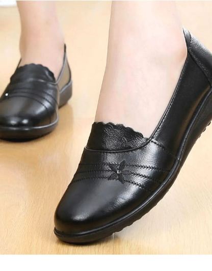 SHOEVIOLET™Shoeviolet Genuine Leather Flats Ladies Loafers Big Size 41 42 Women Falts 2023 New Spring Female Casual Flats Soft Woman Shoes 601-1