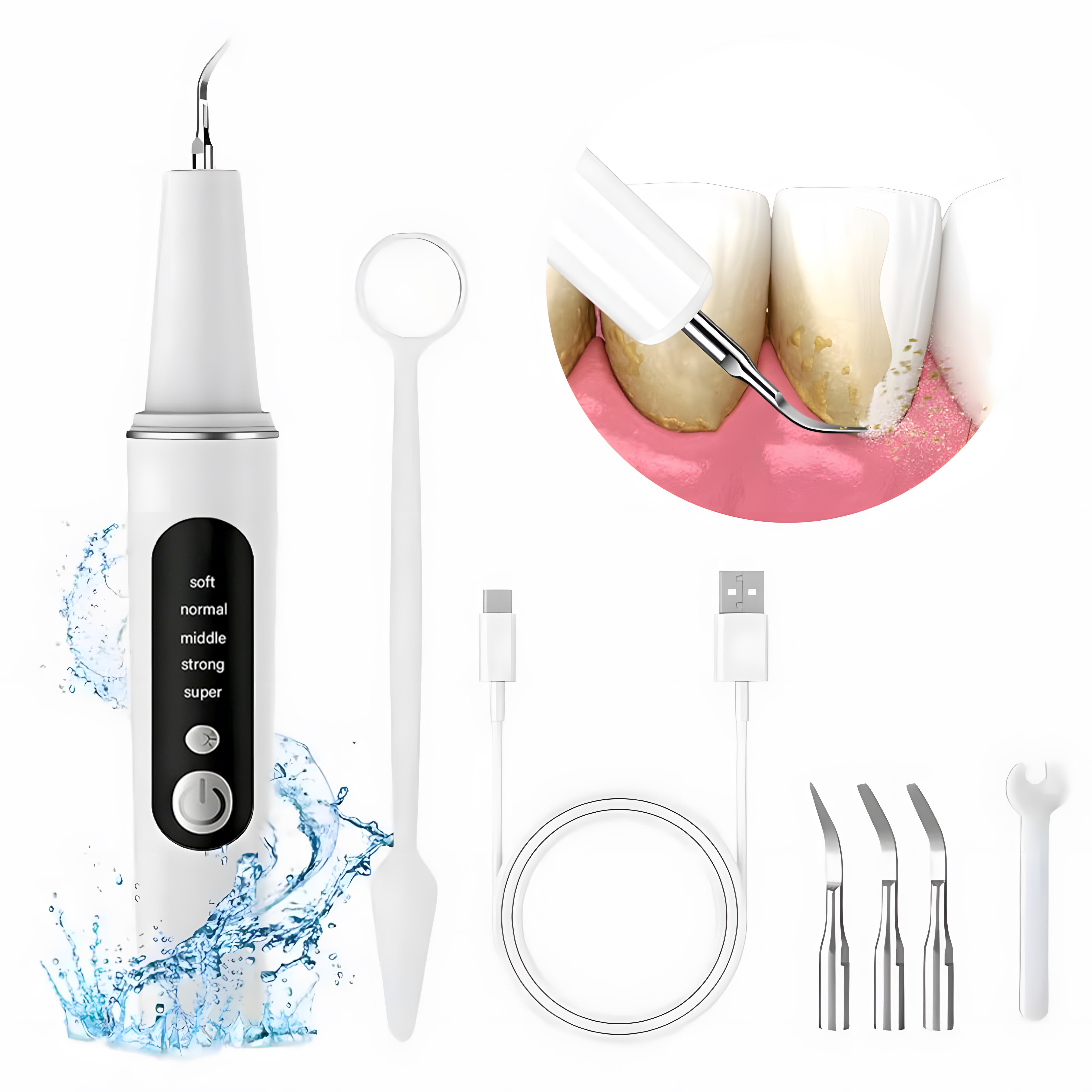 Plaque/Tartar Remover for Teeth, Dental Calculus Remover Teeth Cleaning Kit with LED Light & 5 Adjustable Modes