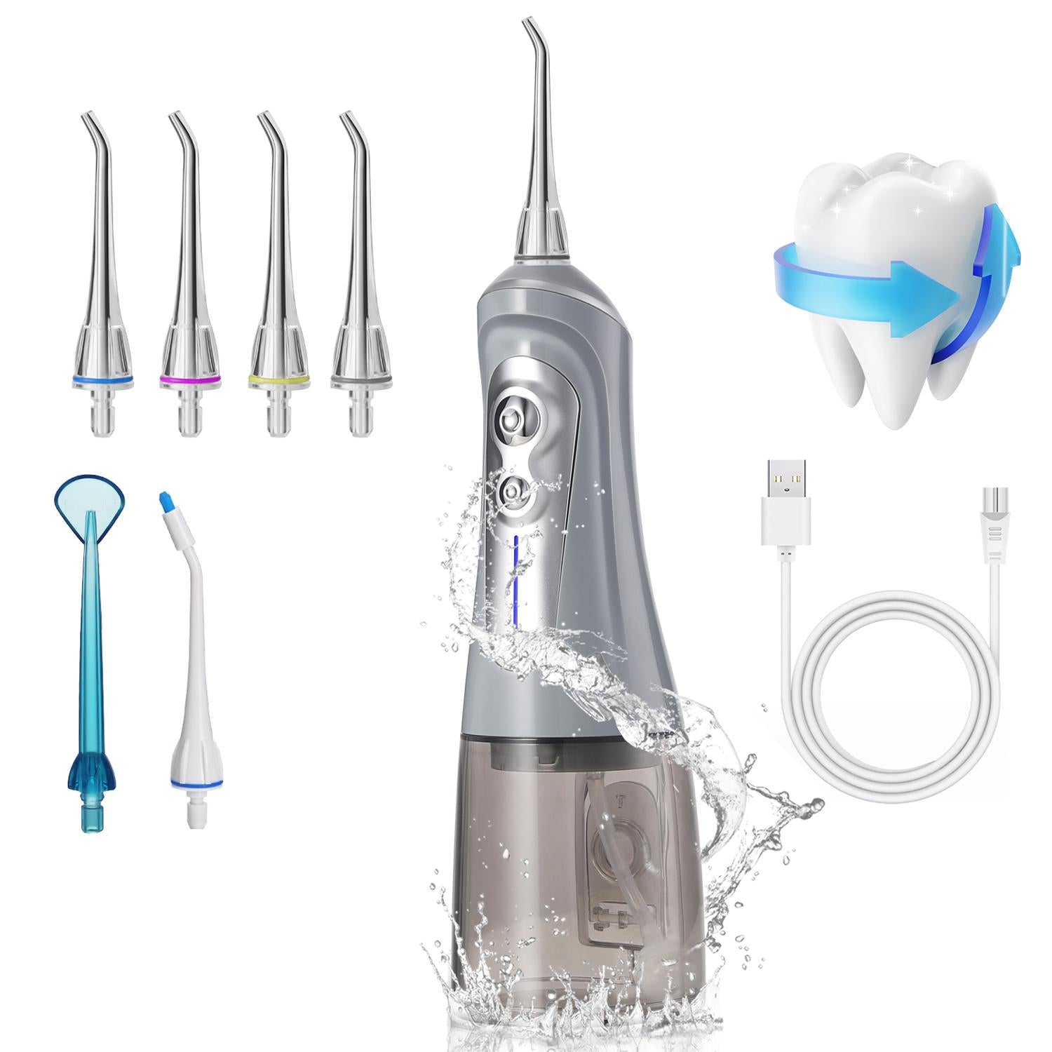 Cordless Water Flosser for Teeth Cleaning-NBGRLVS