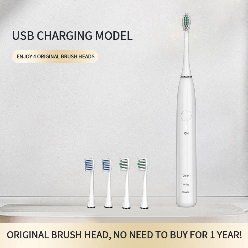 NBGRLVS Electric Toothbrushes with 3 Brush Heads-NBGRLVS