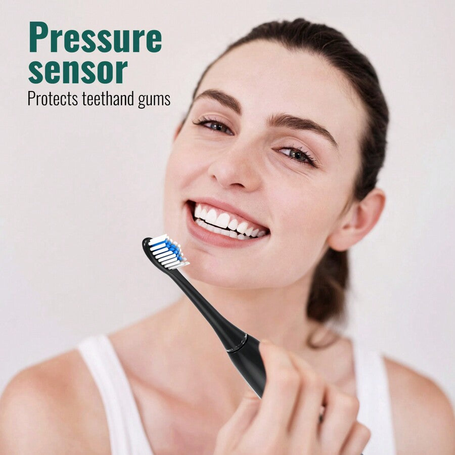 Rechargeable Electric Toothbrush For Adults With 4 Brush Heads-NBGRLVS