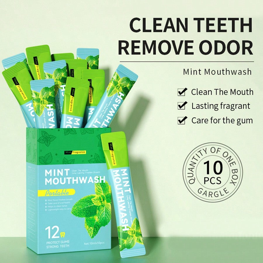Travel & Home Use Mint/Lemon Flavored Mouthwash-NBGRLVS