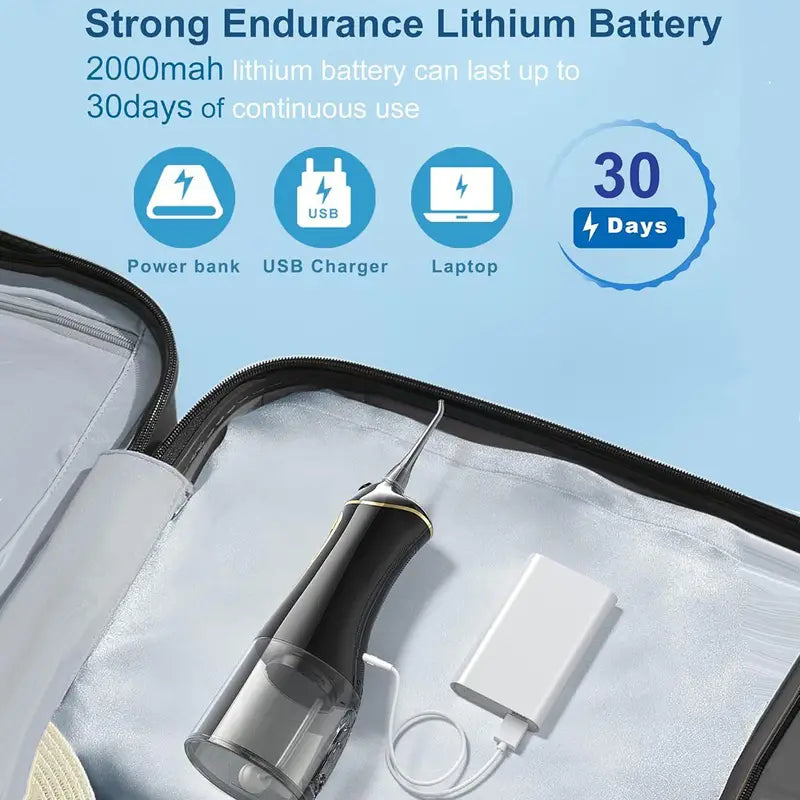 7 Modes Cordless Rechargeable Water Dental Flosser Pick