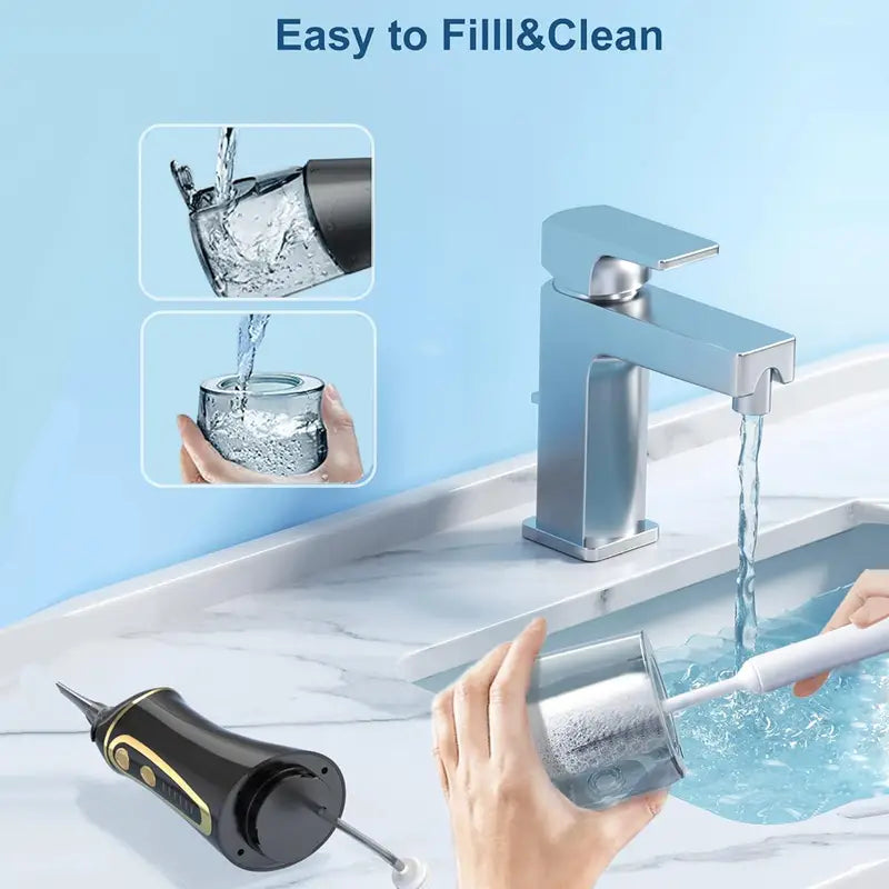 7 Modes Cordless Rechargeable Water Dental Flosser Pick