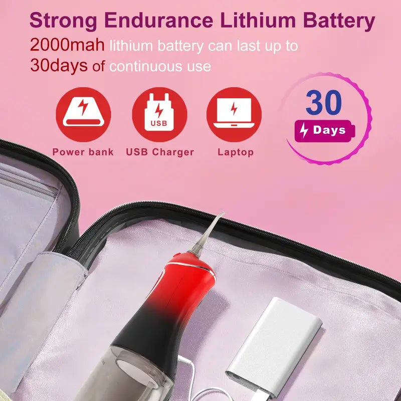 7 Modes Cordless Rechargeable Water Dental Flosser Pick