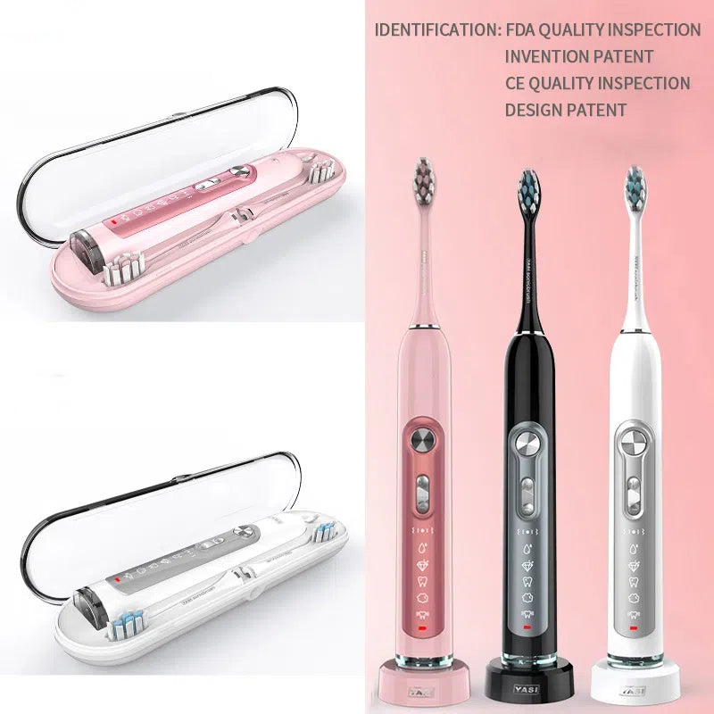 NBGRLVS Electric Toothbrushes Smart Timer Rechargeable with 3 Brush Heads-NBGRLVS