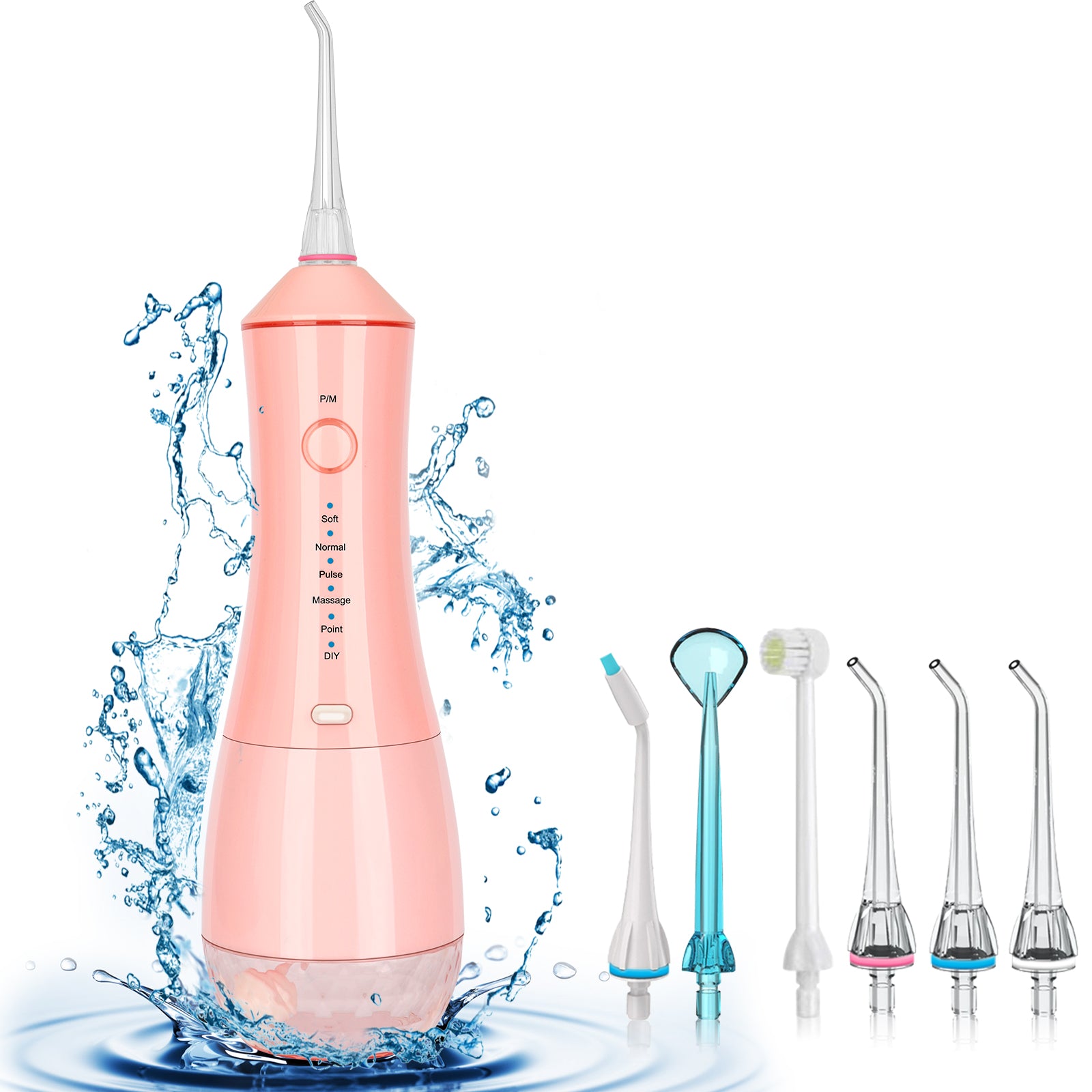 Water Dental Flosser With 6 Replacement Nozzles-NBGRLVS